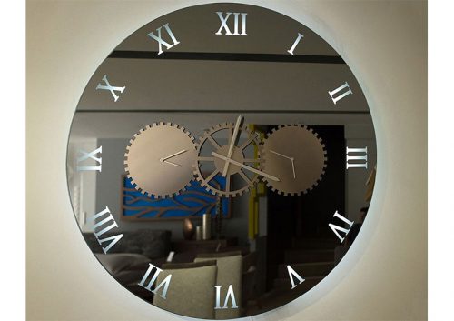 mirror with clock 3
